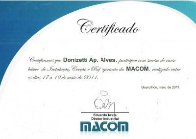 Certificado Macom-2